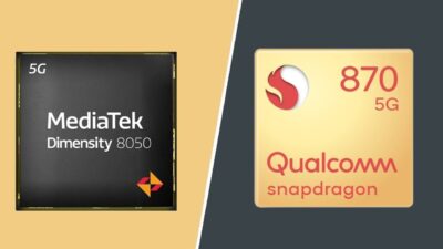 Duel Chipset MediaTek Dimensity 8050 Melawan Qualcomm Snapdragon 870